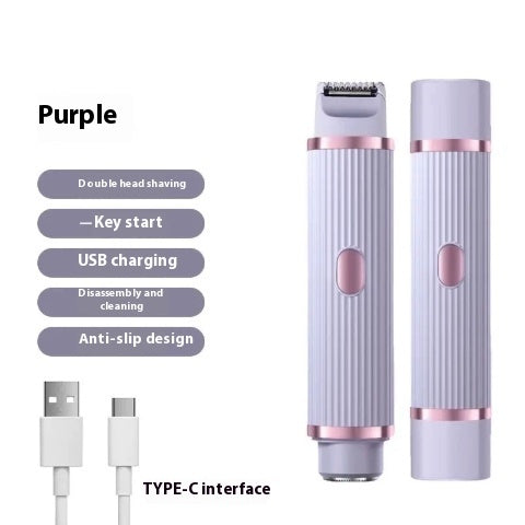 Double-Headed Electric Shaver Women's Body Hair Removal Device