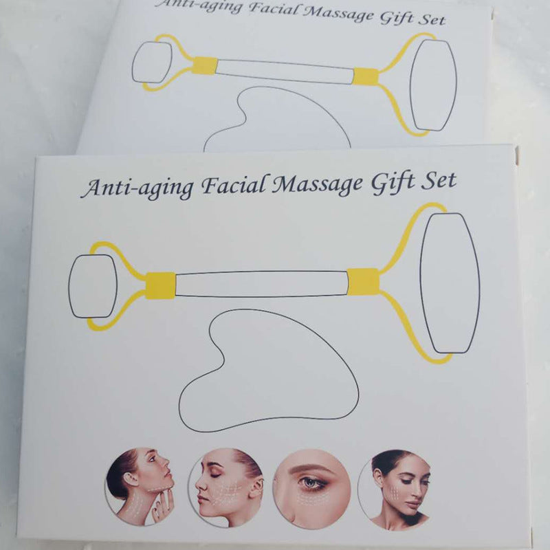 Crystal Jade Roller Face-lifting Double-head Massager