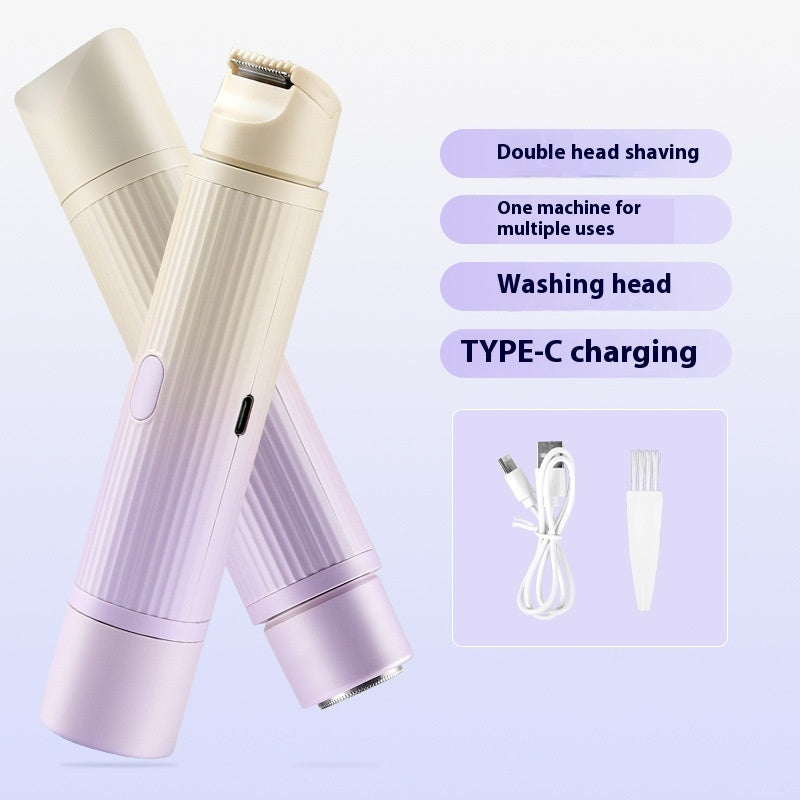 Double-Headed Electric Shaver Women's Body Hair Removal Device