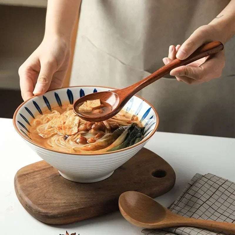 1-10 Pcs Wood Soup Spoons