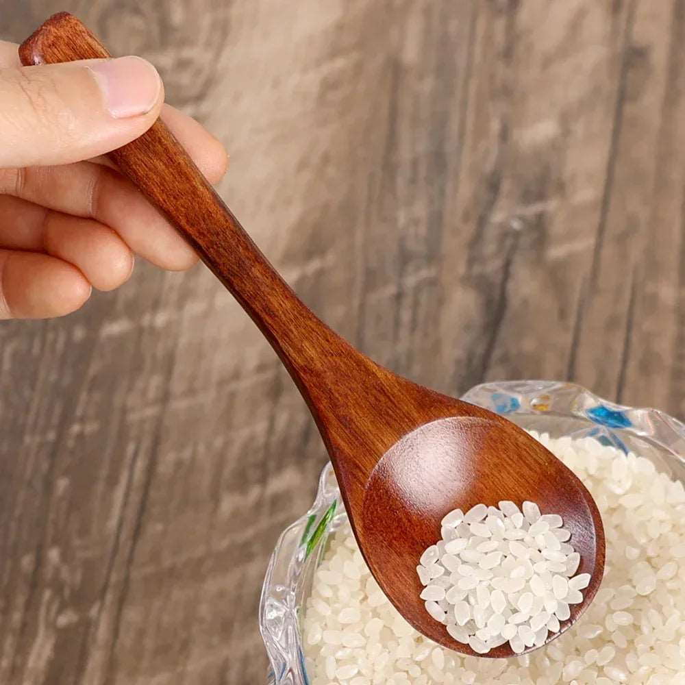 1-10 Pcs Wood Soup Spoons