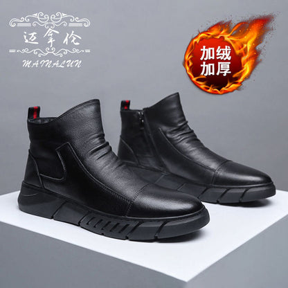 Thick-soled Men Work Boots