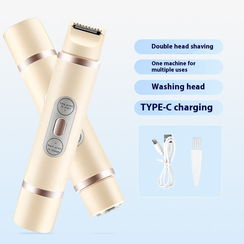 Double-Headed Electric Shaver Women's Body Hair Removal Device