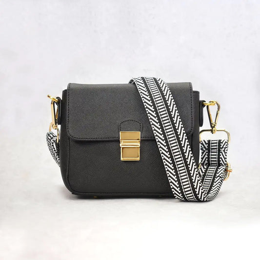 Tiny Black Leather Crossbody