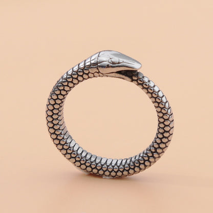 Retro Norse Mythology Ouroboros Ring