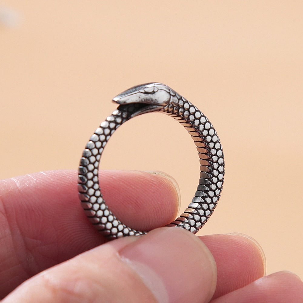 Retro Norse Mythology Ouroboros Ring